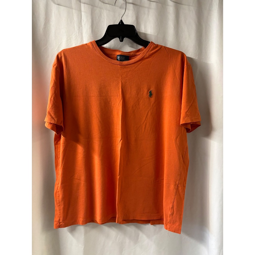 Polo Ralph Lauren Mens Orange Cotton Crewneck Short Sleeve T-Shirt Size Large